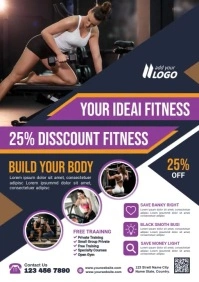 Fitness | Gym | Sports Center Advert A4 template